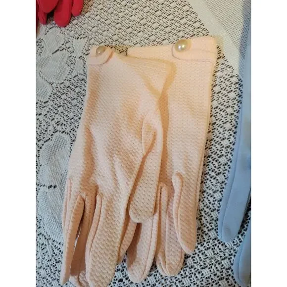 14 pair designer ladies nylon dress gloves SIZE 6-7.5